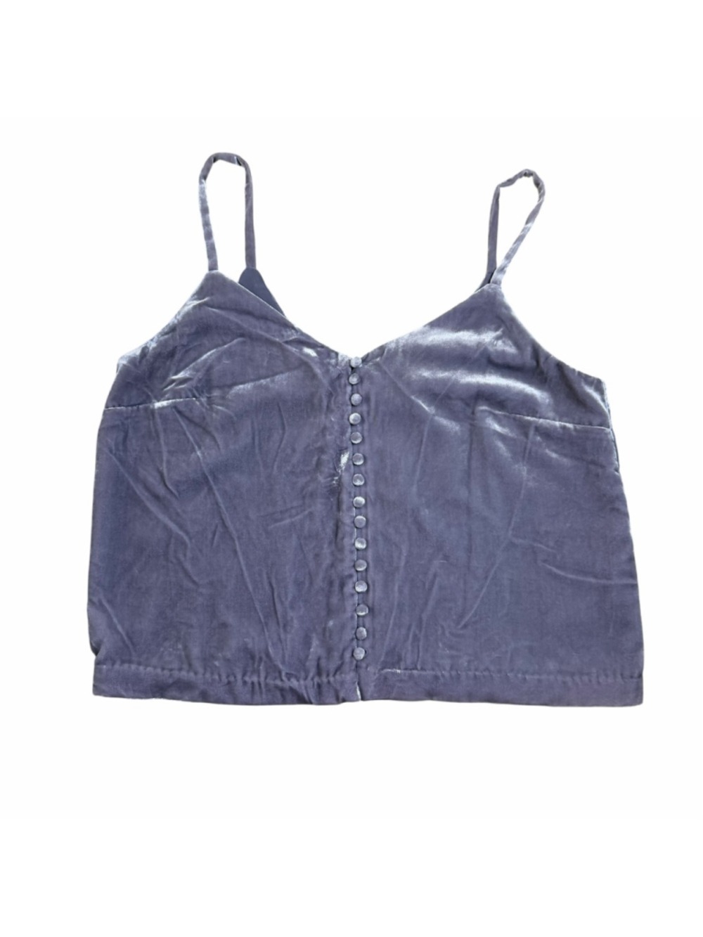 Madewell Velvet Button-Down Cami Thistle Lavender Women’s Size 6 - Picture 6 of 11